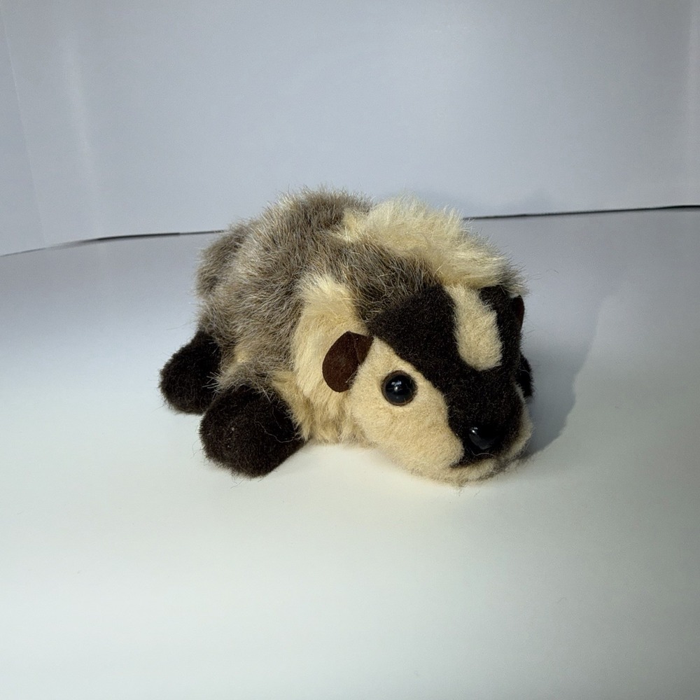 Vintage‎ Folkmanis Mini Badger Plush Finger Puppet Retired Realistic HTF